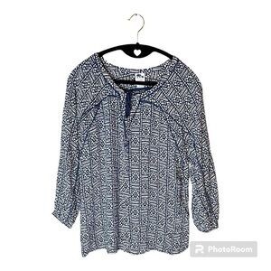 John Robshaw for Lucky‎ Boho Lightweight Blouse Top Women’s Aztec Size Small
